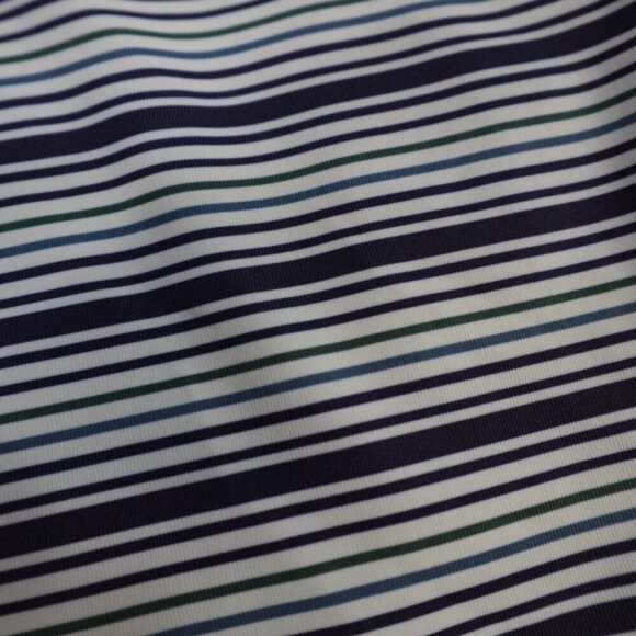 Extracurricular Polo Shirt Mens XL Blue Striped Pocket - Picture 2 of 6